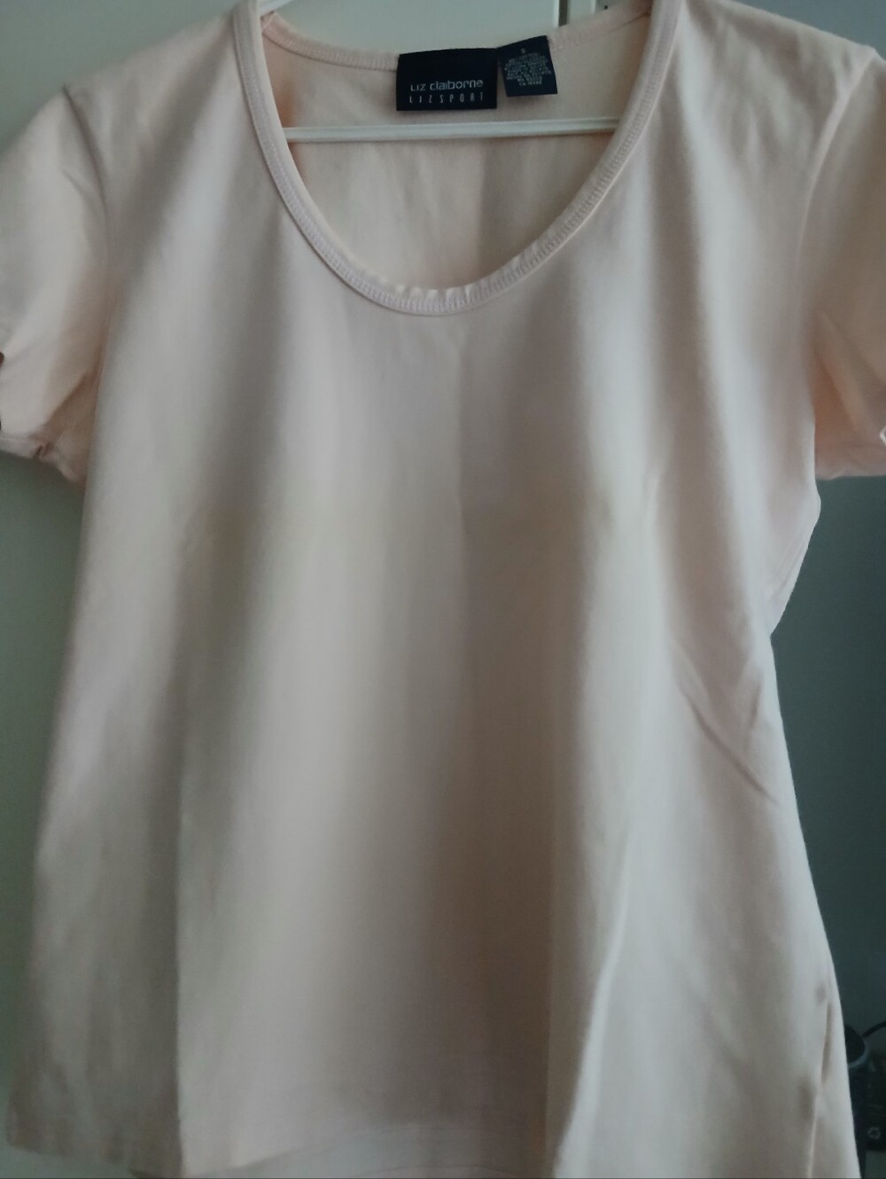 Cotton T-shirt, Pale Pink, Size Small